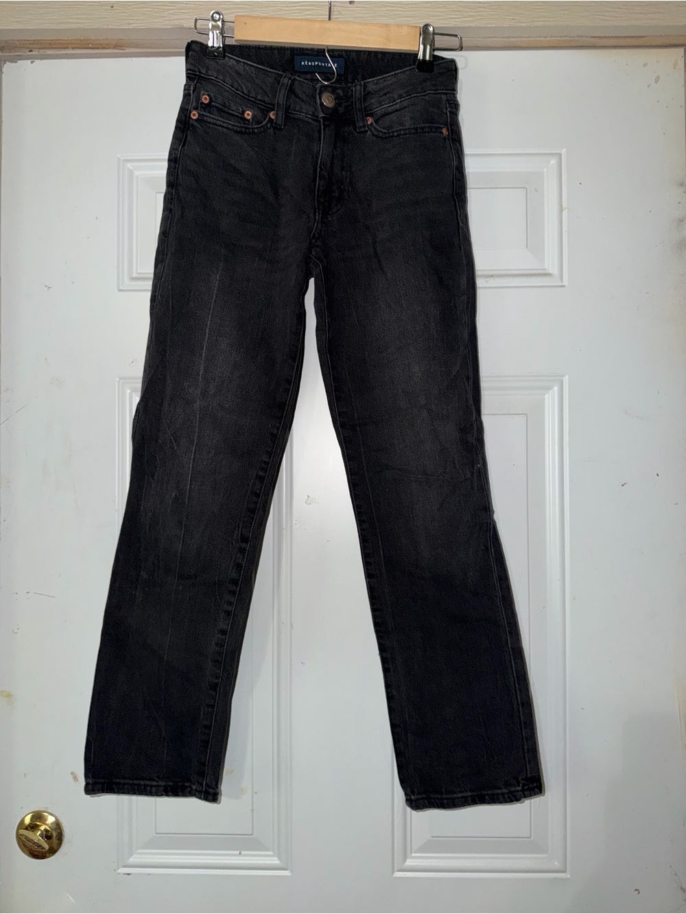 Aeropostale Black Women's Straight-Leg Jeans